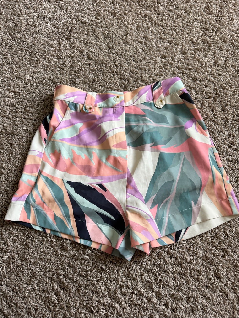 Multi Color Elastic Band Shorts Sz 10